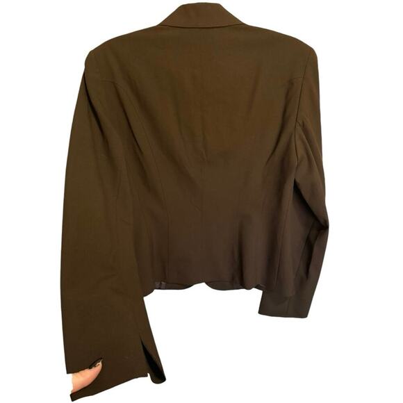 Lafayette 148 Wool Blazer In Chocolate Brown Size 6 - Picture 3 of 8